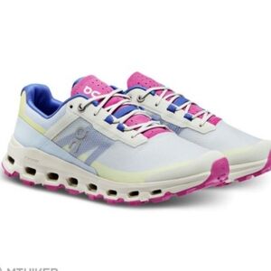 On Women's Cloudstratus Athletic Shoes - White, Pink, Blue